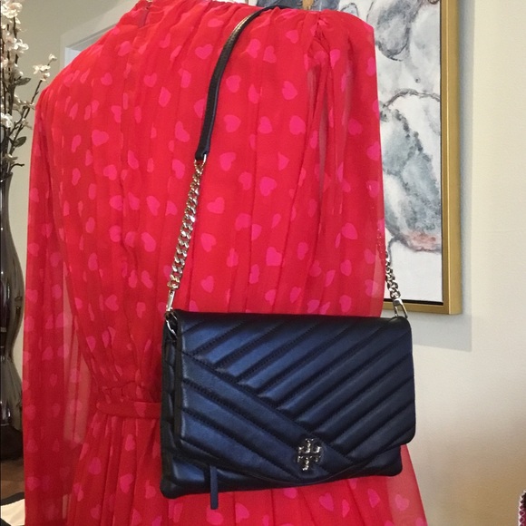 Tory Burch Handbags - TORY BURCH KIRA CHEVRON CLUTCH SHOULDER BAG